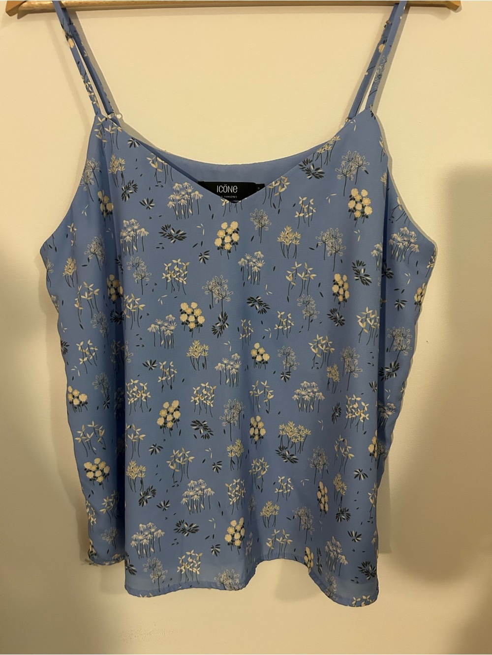 Simons Light Blue Floral Spaghetti Strap Cami